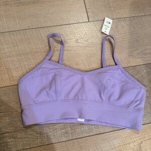 Aerie Offline Lavender Medium Support Sports Bra Small Stretch Ribbed
